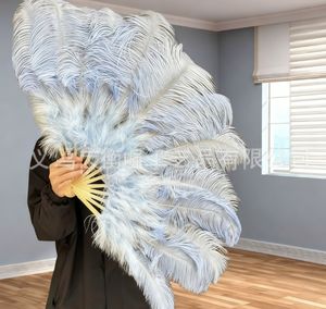 Abanico de Plumas de Avestruz de 13 Costillas de Aproximadamente 60cm de Diámetro Ideal para Actuaciones en Escenario Pasarelas <span class=keywords><strong>Bar</strong></span> Espectáculos Abanicos de Plumas y Abanicos Plegables - Product Image 3