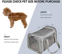 Sıcak satıcı yumuşak taraflı köpek evcil hayvan taşıyıcı havayolu onaylı taşınabilir katlanır evcil hayvan taşıyıcı seyahat evcil hayvan çantası