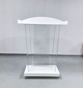 Einfaches Acryl-Rednerpult Hochzeit Kirche MC Schule Rollbares Acryl-Podium - Product Image 4