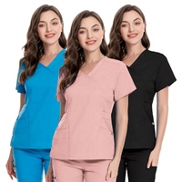 Tenues d'hôpital, uniformes médicaux, blouses d'infirmière, ensembles de blouses et pantalons à manches courtes et élastiques pour femmes, vente en gros