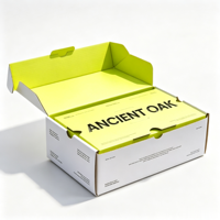 Boîte d'expédition en carton ondulé personnalisée avec fermeture éclair autocollante et bande de déchirement pour le commerce électronique