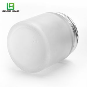 LLG LOW quantité minimale de commande blanc mat givré vitamine gommage corporel bouteille de sel de bain 1 2 3 4oz bocal latéral droit en verre personnalisé avec autocollants d'étiquette - Product Image 4