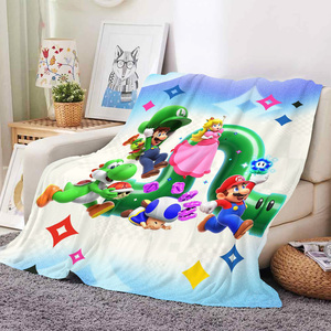 Coperta in Flanella Personalizzata con Stampa Digitale 3D a Tema Cartone Animato Fratelli Funghi e Principesse, Morbida al Tatto e Ottima <span class=keywords><strong>per</strong></span> il Calore - Product Image 1