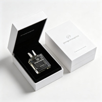 Nouvelle conception de boîte à parfum personnalisée, fermeture magnétique, rigide, blanche mate, avec insert en velours, pour 30 ml, 50 ml, OEM accepté