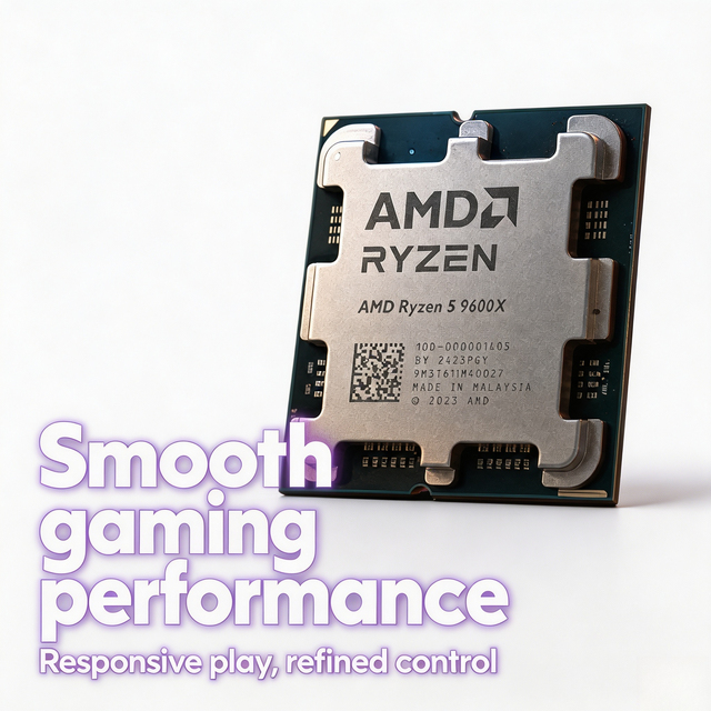 AMD Ryzen 5 9600X AM5 CPU Zen5 6 Cores 12 Threads 3.9GHz Base 5.4GHz Boost DDR5 Desktop Processor in Stock
