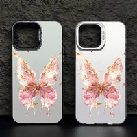 Coques de Téléphone Antichoc de Luxe en Gros avec Papillons pour iPhone 17 Air 16 15 Plus Pro Max 14 13 12 11 – Housse de Protection Arrière