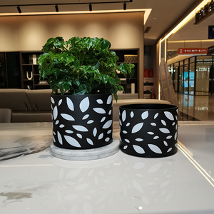 Plastic Pots Plastic 7 Inch Custom Outdoor Plastic Potted Garden Decorative Plastic Round Flowers Pots For Sale Used With Flower/green Plant Modern