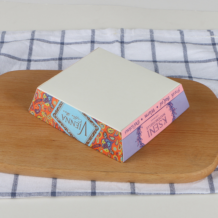 Restaurant Takeaway Fast Food Packaging Box Paper Sushi Box With Beauty Pattern