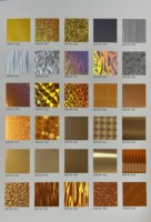 Rouleaux de feuille de dorure à chaud personnalisés pour l'impression d'emballages avec effet texture or PET, nouvelle arrivée
