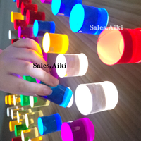 Jouets sensoriels tactiles pour enfants autistes, jeux de lumière LED, tableau à chevilles interactif, jeux muraux, panneau mural coloré à tiges