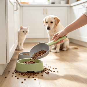 Tierfutter-Schaufel mit Beutelclip aus ABS-Kunststoff, Multifunktionale Messlöffel für Hunde- und Katzenfutter zur Beutelversiegelung - Product Image 6