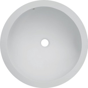 Lavabo de baño ecológico montado debajo de la superficie sólida redonda de, lavabo duradero en material ecológico - Product Image 3