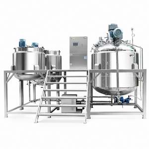 Ligne de production de détergent à lessive, shampoing, savon liquide, machine à fabriquer des lotions, réservoir de mélange cosmétique avec pompe à vide - Product Image 4