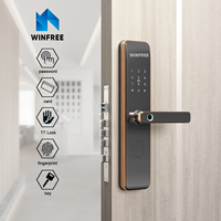 Cerradura Inteligente para Puerta de Madera con Control por Aplicación TT Lock, Huella Dactilar y Código, para Seguridad Electrónica del Hogar