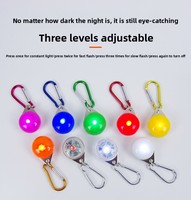Pendentif lumineux LED à clipser pour animaux de compagnie, en plastique, avec motif imprimé, 3 modes d'éclairage, collier lumineux anti-perte pour promenade nocturne