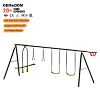 SageDelightRides OEM Ensemble de balançoires d'extérieur pour aire de jeux, deux places, type soucoupe et nid rond, en acier galvanisé, pour enfants, vente en gros pour collectivités