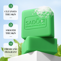 SADOER Savon Solide Artisanal aux Extraits de Plantes Biologiques et Huiles Essentielles, Anti-Acné, Contrôle du Sébum, Hydratant, Lissant, pour le Visage et le Corps, pour le Bain