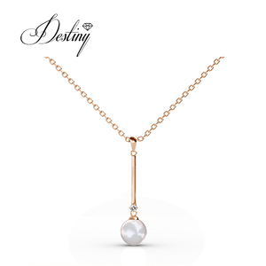 Pearlie colgante largo adornado con cristales de <span class=keywords><strong>Swarovski</strong></span> joyería de Navidad 925 plata esterlina moda Daisini <span class=keywords><strong>gargantilla</strong></span> collar - Product Image 4