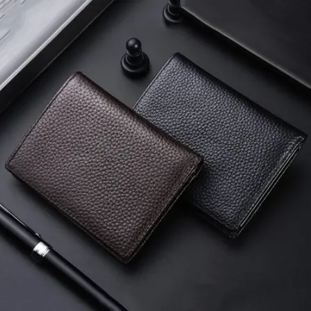 Wallet New Design New Men's Short Wallet First Layer Cowhide Vertical Men's Wallet Made Of Genuine Leather