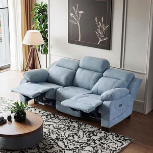 Sofá Modular de Cuero de Diseño Lujoso con <span class=keywords><strong>Chaise</strong></span> <span class=keywords><strong>Longue</strong></span> Reclinable Eléctrica Extensible, Sofá <span class=keywords><strong>Cama</strong></span> Adecuado para Salas de Estar y Villas - Product Image 6