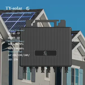 Système d'alimentation de panneau solaire de surveillance intelligente 2000W sur micro-onduleur solaire MPPT relié au réseau
