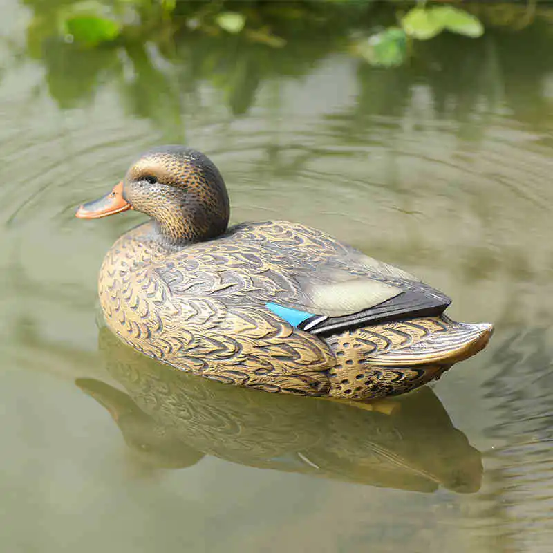 Jagd Köder Ente PE geblasen Skulptur Garten Dekoration schwimmendes Wasser grüner Kopf große Mutter Ente Pfeil Ziel Ente