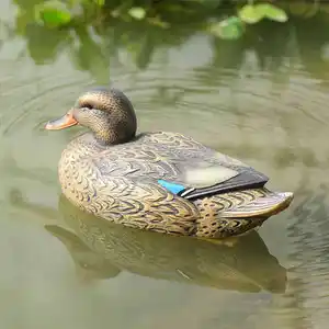 Cebo de caza pato PE escultura soplada decoración de jardín agua flotante Cabeza Verde gran madre pato flecha objetivo pato