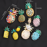 Groothandel Luxe Parel Fruit Ananas Diamant Ingelegde Broches Legering Speld Accessoires Gouden Ananas Emaille Nieuwe Bulk
