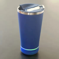 JM6 20oz Gobelet intelligent sans fil en acier inoxydable avec haut-parleur Bluetooth, tasse de voiture, thermos avec ouvre-bouteille