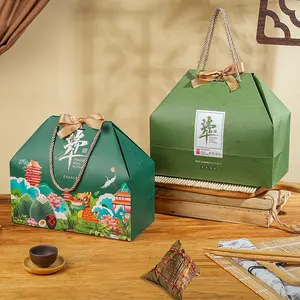 Caixa de presente colorida com laço de fita decorativa para festival, decoração de festa islâmica muçulmana, estampa de caixa