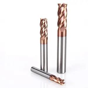 HRC60 Solid Carbide Flat End Mill 4 Sáo Tungsten Thép CNC Phay Cutter