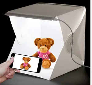HOSHI Kotak Lampu Portabel Mini Softbox LED Foto Studio Lipat Kotak Cahaya Fotografi Latar Belakang Fotografia Tenda Kit Dslr Aksesori