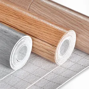 Panas tahan air kain pelapis spons busa serat kayu marmer linolium lantai rol plastik PVC vinil lantai gulung dengan harga terbaik