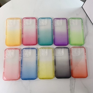 Estilo de lujo <span class=keywords><strong>2</strong></span> en 1 Gradiente transparente color brillante funda de teléfono para Vivo V40 Lite 5G V40 Y03 4G - Product Image 1