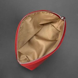 Faux Leather Eco-Friendly Recyclable Makeup Bags Custom Reusable Waterproof Curved for Organizer Women's Zipper Wide Base - Product Image 4