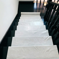 Rouleau de feutre de protection de sol auto-adhésif en polyester blanc, surface aiguilletée robuste, pour bois dur et carrelage