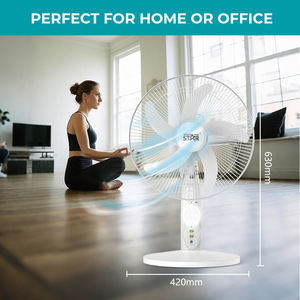 Winningstar 16-inch 13W portable floor <b>fan</b> with LED light, exclusively supplied to cross-border buyers. - Product Image 4
