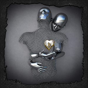 Home Decor Metal Figure Statue Romantic Wall Art Abstract Lovers Sculpture poster stampe immagini Canvas Painting - Product Image 5