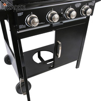 KAOKE – grille de barbecue à gaz Propane Portable de 25 pouces, 4 brûleurs avec Tables latérales, fournisseur de barbecue à gaz d'extérieur robuste, approuvé CE