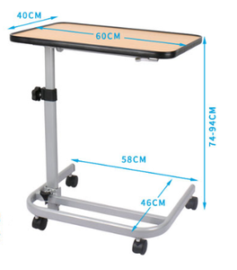 Mesita de noche médica ajustable, mesa de comedor con ruedas - Product Image 6