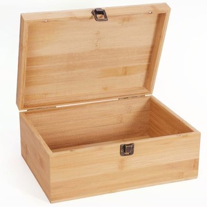 Caja rectangular de madera de bambú tamaño A4 hecha a mano para regalo, embalaje y almacenamiento para uso doméstico. - Product Image 2