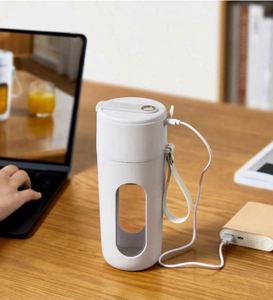 Fruit Juicer Popular <b>USB</b> Blender Juicer <b>Mini</b> Electric Portable Rechargeable Travel High Quality 400ml 10 Blades Pink - Product Image 6
