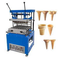 Machine à gaufres manuelle roulante pour la fabrication de coupes, machine à cornets de crème glacée automatique indienne à vendre, machine à gaufres comestibles pour coupes