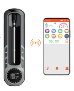 Alpha griller lecture instantanée numérique sans fil intelligent pour griller et fumer la viande Thermomètre cuisine BBQ accessoires - Product Image 6