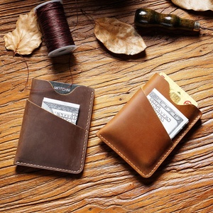 DINRUI Europe United States Manufacturers Wholesale Simple Fashion <b>Men's</b> Multi-Card Short <b>Wallet</b> Fold Closure Genuine Leather - Product Image 3