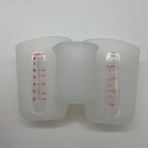 Dụng cụ nhà bếp Baking cup máy rửa chén 100ml đo ly 500ml Silicone đo ly