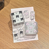 Coque de protection pour câble de charge et tête de chargeur iPhone 20W, motif nœud papillon 3D en perles, tendance et stylée