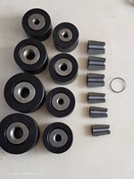 Ensemble de trois pièces : Cale d'ancrage post-tendue, Collier de serrage pour câble, Bloc d'ancrage en acier précontraint galvanisé ASTM 260KN à haute résistance à la traction