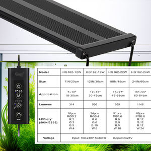 19W 22W 24W 40W 48W 55W 60W WRGB LED lumière d'<span class=keywords><strong>aquarium</strong></span> coque en alliage d'aluminium supports extensibles pour <span class=keywords><strong>aquarium</strong></span> d'eau douce - Product Image 2