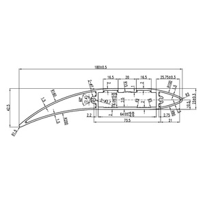Ventilador de perfil de aluminio anodizado de nuevo diseño moderno lumbrera ovalada de construcción aerodinámica - Product Image 6